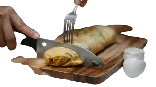 Ham and gruyere omelet